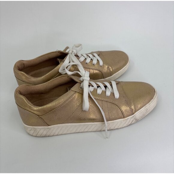 Naturalizer Soul Neela Lace Up Comfort Sneaker Gold 8 M - Picture 3 of 5